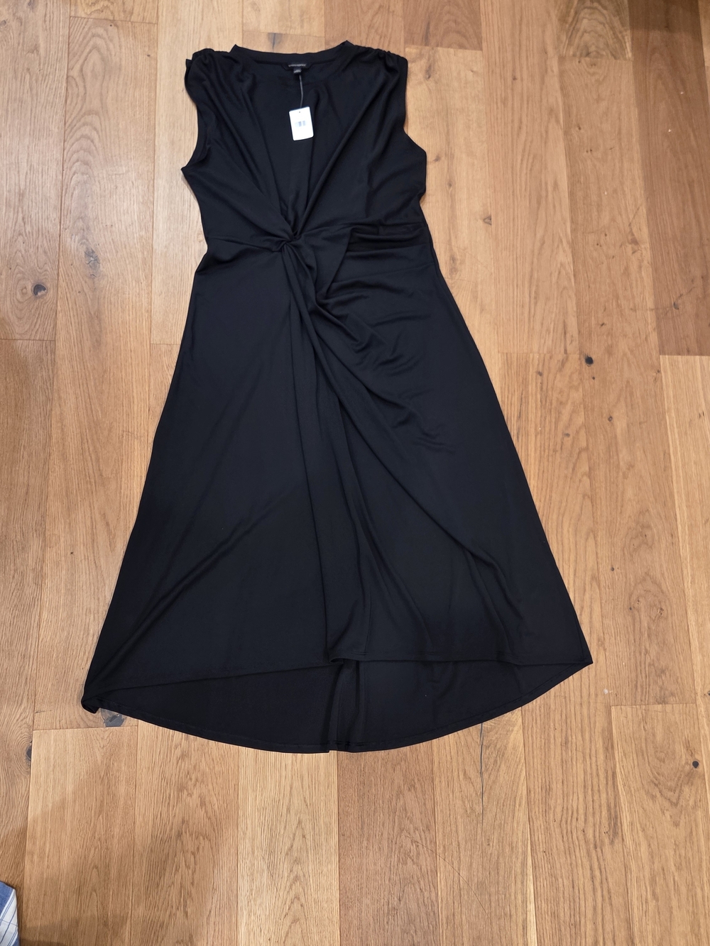 Banana Republic Black High-Low Twist-Front Dress